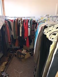 clothing of all sizes; lots of VINTAGE clothing!
