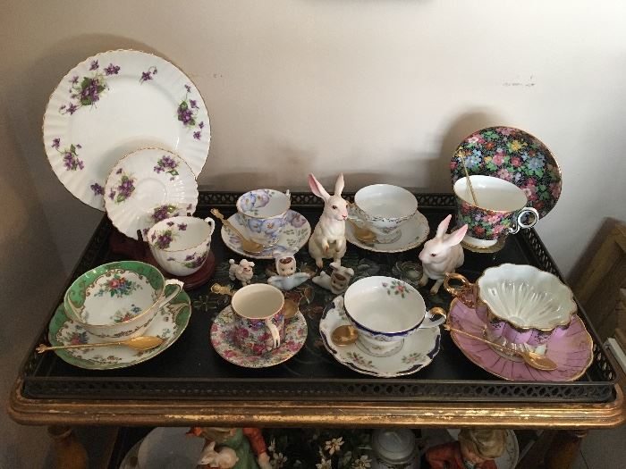 MANY vintage teacups and china
