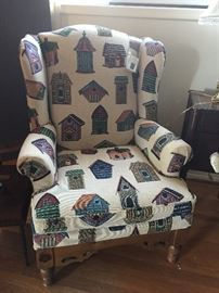 Like new Birdhouse upholstered chair