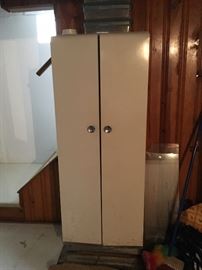 Retro Tall and slender metal cabinet