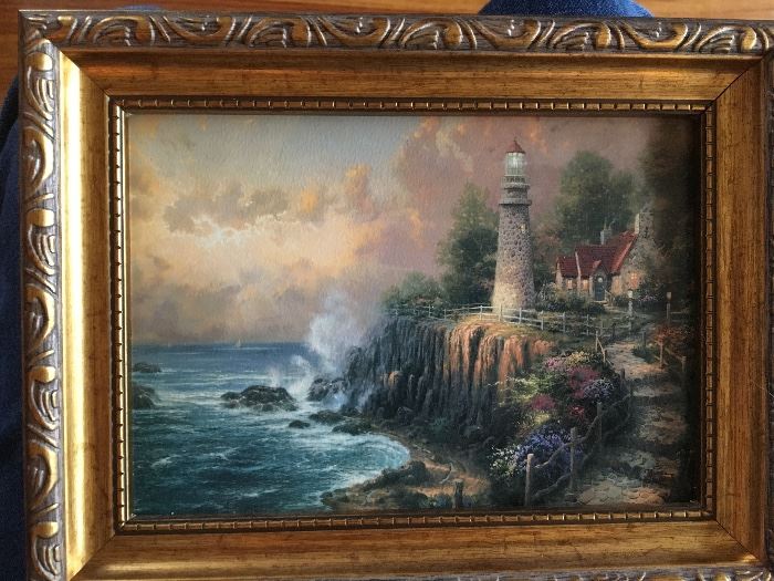 Small Thomas Kincade, "Light of Peace", 6 1/2" x 4 1/2", Certificate of Authenticity
