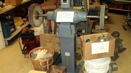 Baldor Commercial Buffer with sanding attachment 