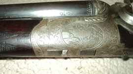 1920's German Drilling   ……. side by side 16 gauge and 8mm rifle underneath.  Beautiful engraving.  SEE PICTURES