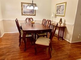 Dining set was $4,500 ONE YEAR AGO. USED GENTLY FOR 1 YEAR BY 90YEAR OLDS