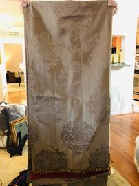 Gorgeous fully lined black out style drapes 4 panels like new neutral color