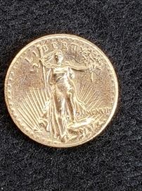 #451: Reproduction 14k Gold Miniature Saint Gauden Double Eagle $20.00 Coin .8 grams
Reproduction 14k Gold Miniature Saint Gauden Double Eagle $20.00 Coin