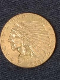 #453: 1928 GOLD INDIAN HEAD $2.50 COIN, 4.18 grams
1928 GOLD INDIAN HEAD $2.50 COIN
