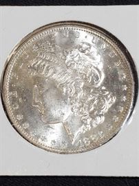 #460: 1888 Morgan Silver Dollar Philadelphia Mint, Uncirculated
1888 Morgan Silver Dollar Philadelphia Mint, Uncirculated