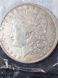 #470: 1883 Morgan Silver Dollar Philadelphia Mint, Uncirculated
1883 Morgan Silver Dollar Philadelphia Mint, Uncirculated
