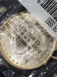 #477: 1884 Morgan Silver Dollar New Orleans Mint, Uncirculated
1884 Morgan Silver Dollar New Orleans Mint, Uncirculated
