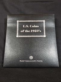 523: US Coins of the 1950s Collection
Every coin denomination issued for circulation from every year, 1950-1959, combined with the 1950s Stamps of the Century issue