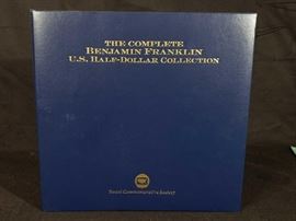 #524: The Complete Benjamin Franklin US Half Dollar Collection
35 Coins, all minted 90% Silver, combined with historic stamos and commemorative postmarks