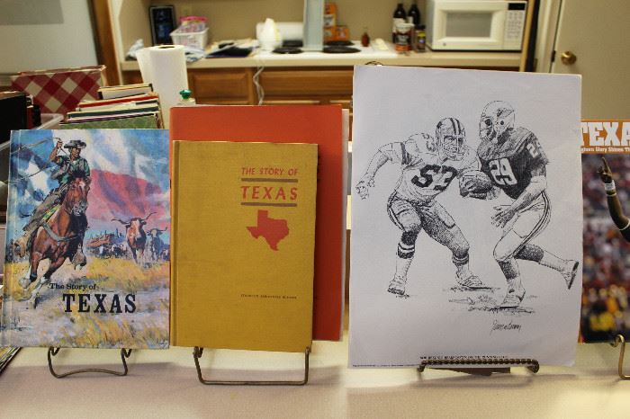 Bob Breunig Bears Down on the Runningback" Dallas Cowboys Print, The Story of Texas