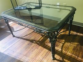 glass top table purchased from Albarados