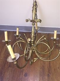 vintage solid brass chandelier