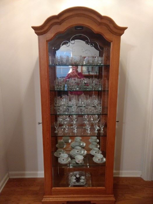 Beautiful curio cabinet.  It opens on both sides and is in excellent condition!
