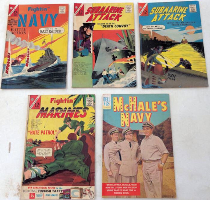 ESS086 Vintage Military Comic Books