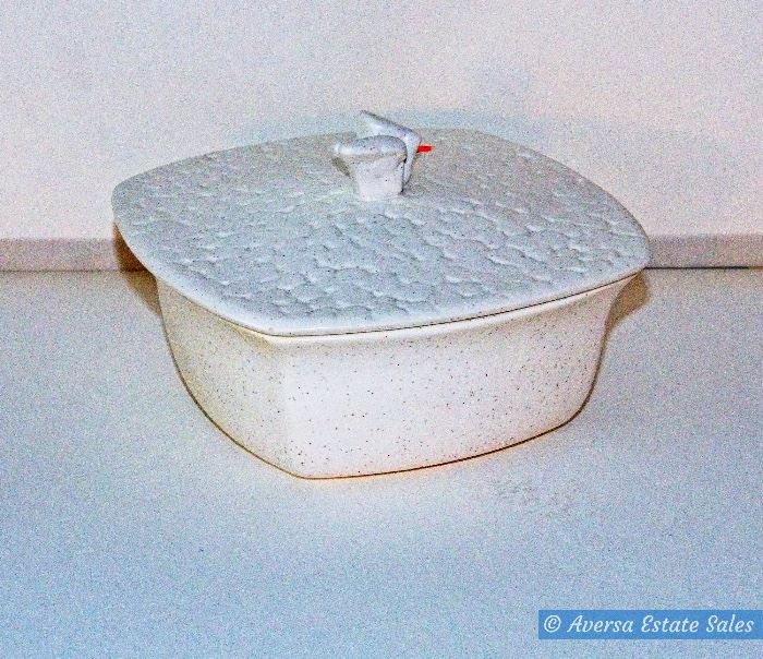 Mid Century SPECKLED Covered Dish
