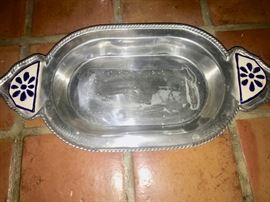 Platter with Ceramic Decor