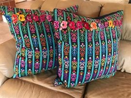 2 Large Mexican Pillows