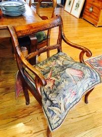 Antique armchair with horsehair cushion
