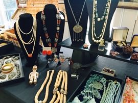 Lg assortment of stone and semi-precious stone jewelry