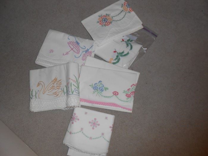 Embroidered pillow cases