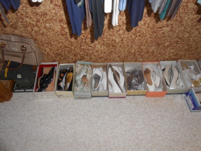 Many ladies shoes