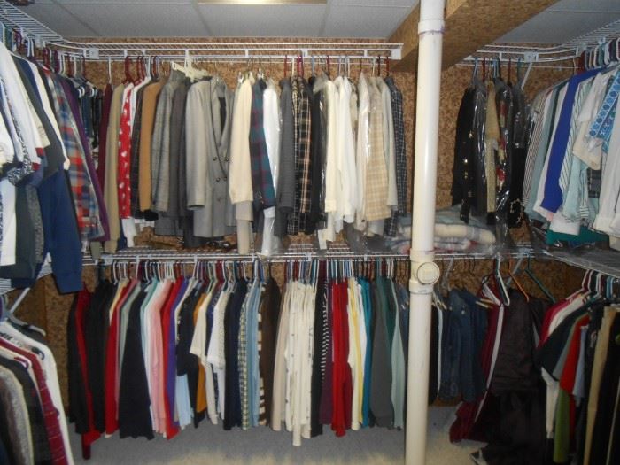 This closet is in the basement and filles