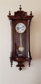 Antique German Vienna style late 1800's early 1900's. It has been cleaned and repaired. Works great porcelain face.