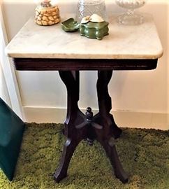 Victorian marble top side table