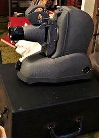 slides and vintage slide projector