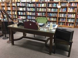 Large DVD Collection & Beautiful Glass Topped Desk