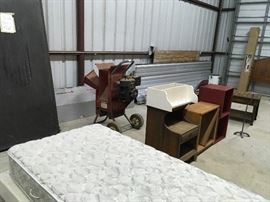 Wood Chipper &. Twin Mattress