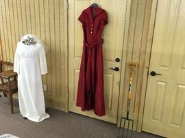 Vintage Wire Dress Form with Vintage Wedding Dress