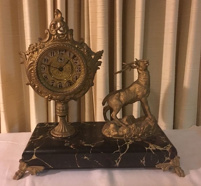 Antique Deer Clock