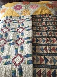 Many Beautiful Hand Stitched Quilts
