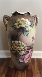 Oriental Satsuma 19” Floor Vase (ca. 1900)