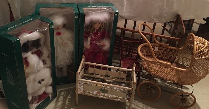 Dolls new in box - carriage, cradles