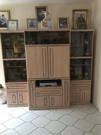 3 pieces - 78.5 " tall Center is 42" , 2 end pieces are 24" each.