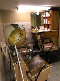 Salon Styling chair, shampoo chair and hood dryer chair