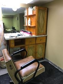Beauty Station 49" wide x 67.5" ht x 17" deep.