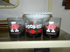Vintage Razorback glasses