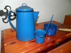 Blue graniteware