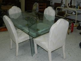 Same glass top and base table w/matching chairs