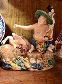 Vintage ceramic figurines from Hong Kong
