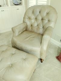 Leather chair/ottoman