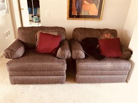 Pair of pristine upholstered chairs