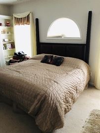 Beautiful king size bed and bedspread and other accessories