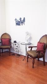set of 8 dining room chairs--they used these in front parlor room